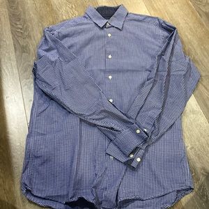 Men’s Blue and White Dress Shirt by Ben Sherman in size M